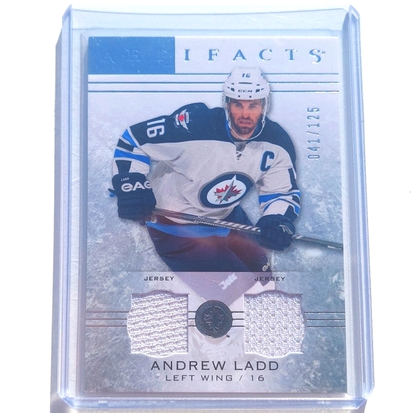 Andrew Ladd Artifacts Game-Used Jersey Hockey Card 2014/15 Winnipeg Jets - Picture 1 of 2